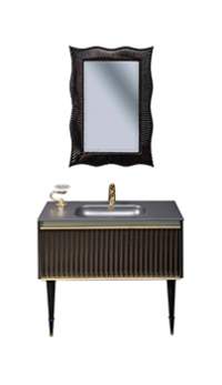 Комплект мебели ARMADI ART Vallessi Avantgarde Canale 100 черный, фурнитура золото