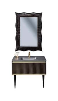 Комплект мебели ARMADI ART Vallessi Avantgarde Canale 80 черный, фурнитура золото