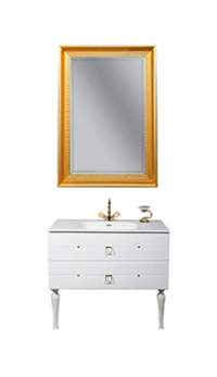 Комплект мебели ARMADI ART Vallessi Avantgarde Piazza 100 белый, фурнитура золото