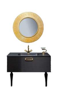 Комплект мебели ARMADI ART Vallessi Avantgarde Linea 100 черный, фурнитура золото